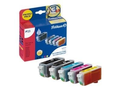 Pelikan Promo Pack P23 - 4er-Pack - Schwarz, Gelb, Cyan, Magenta - Tintenbehälter (Alternative zu: C