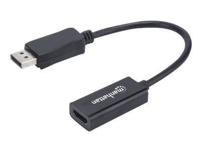 Manhattan DisplayPort to HDMI Adapter Cable, 1080p, 20cm, Male to Female, 10.8 Gbps, Passive, 1920x1