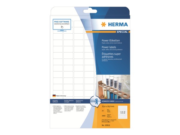 HERMA Special - Papier - matt - extra stark selbstklebend - weiß - 25.4 x 16.9 mm 2800 Etikett(en) (