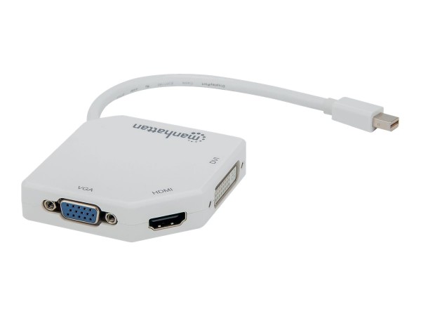 Manhattan Mini DisplayPort to HDMI, DVI and VGA Adapter Cable (3-in-1)