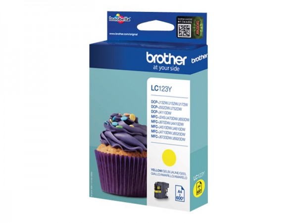 Brother LC-123Y - Hohe Ergiebigkeit - Gelb - Original