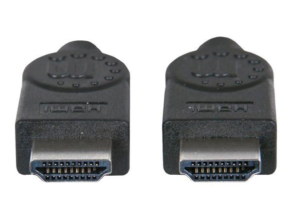 Manhattan High Speed HDMI Kabel, 3D, 4K@30Hz, HDMI Stecker auf Stecker, geschirmt, schwarz, 15 m - H