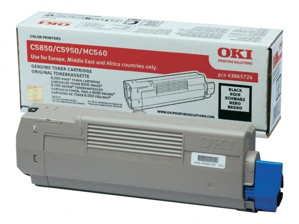 OKI Schwarz - Original - Tonerpatrone - für OKI MC560dn, MC560n