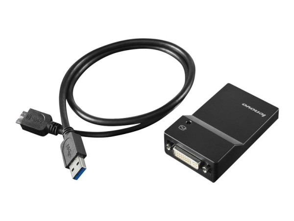 Lenovo USB 3.0 to DVI/VGA Monitor Adapter - Externer Videoadapter - USB 3.0 - DVI - für ThinkPad 11e