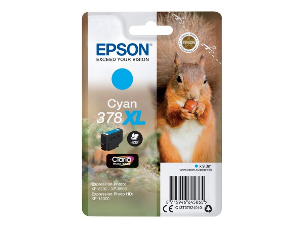 Epson 378XL - 9.3 ml - mit hoher Kapazität - Cyan