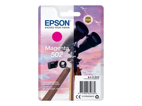 Epson 502 - 3.3 ml - Magenta - Original - Blisterverpackung