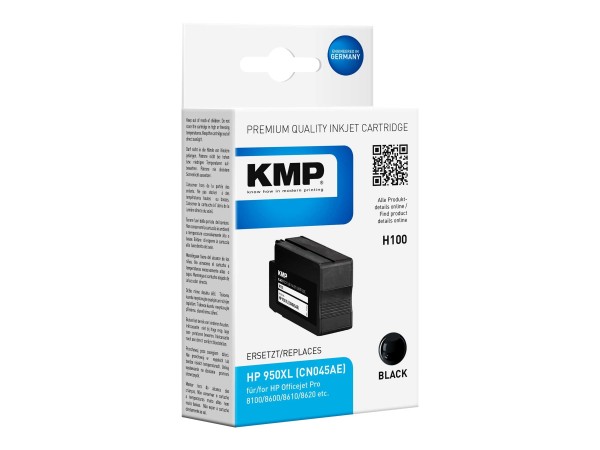 KMP H100 - 80 ml - Schwarz - Tintenpatrone (Alternative zu: HP 950XL, HP CN045AE)