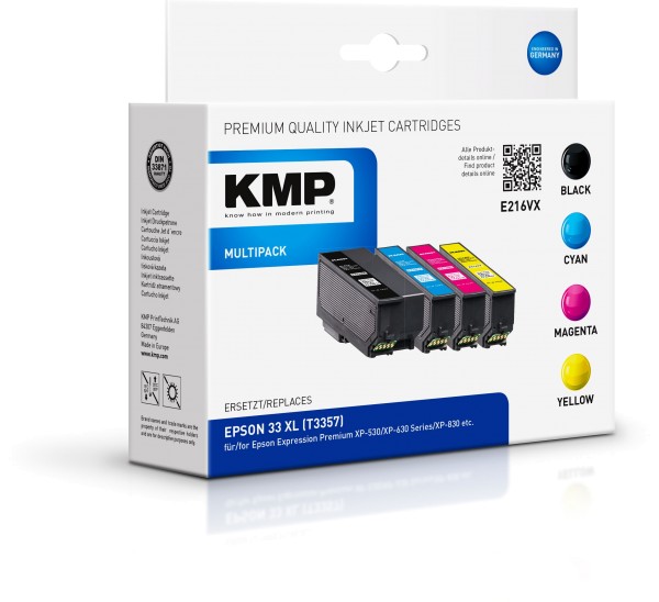 KMP 1633,4055 - Compatible - Tinte auf Farbstoffbasis - Foto schwarz - Epson - Epson Expression Prem