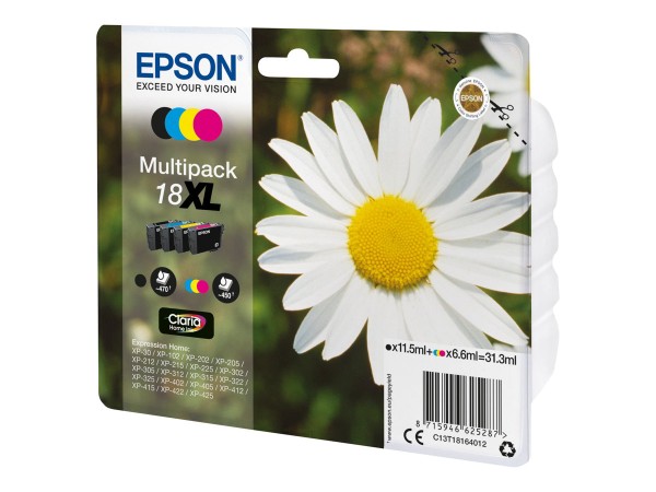 Epson 18XL - 4er-Pack - XL - Schwarz, Gelb, Cyan, Magenta