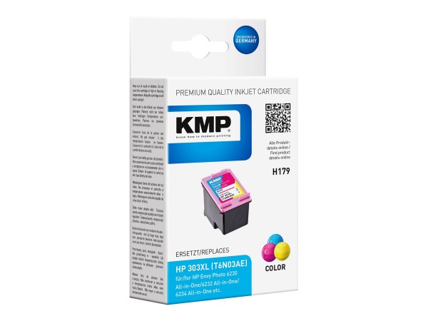 KMP H179 - 9.7 ml - Farbe (Cyan, Magenta, Gelb) - Tintenpatrone (Alternative zu: HP 303XL, HP T6N03A