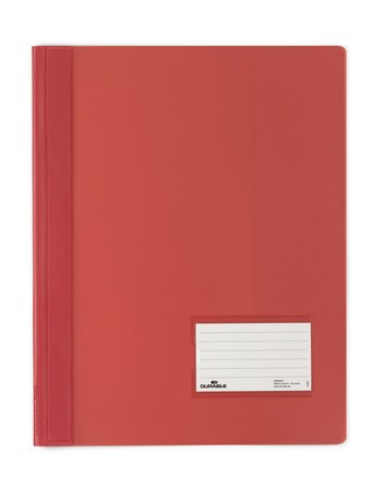 Durable Schnellhefter transluzent - A4 - PVC - Rot - Porträt - 1 Taschen - 57 x 90 mm