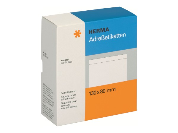 HERMA Weiß - 80 x 130 mm 500 Etikett(en) Adressetiketten