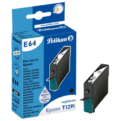 Pelikan E64 - Tinte auf Pigmentbasis - Schwarz - Epson Stylus Office B42WD - BX305FN - BX305FW - BX3