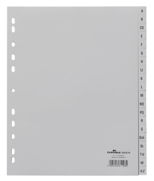 Durable 652010 - Grau - Bürokleinmaterial - 245x297 mm - Grau - 20er