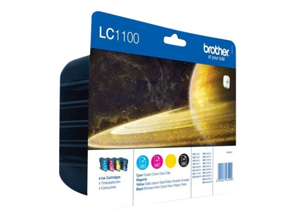 Brother LC-1100 Value Pack - 4er-Pack - Schwarz, Gelb, Cyan, Magenta