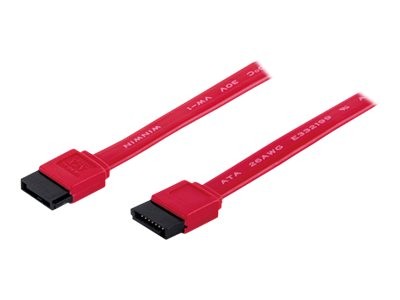 Manhattan SATA Data Cable, 7-Pin, 50cm, Male to Male, 6 Gbps, Red, Polybag - SATA-Kabel - SATA (M)