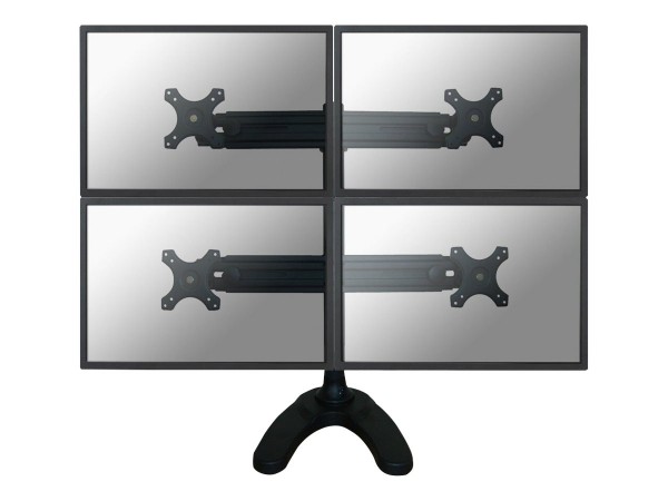 NewStar Tilt/Turn/Rotate Quad Desk Stand FPMA-D700DD4 - Aufstellung für 4 LCD-Anzeigen - Schwarz - B