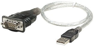 Manhattan 205153 - RS-232 - USB 2.0 A - Male connector / Male connector - 0,45 m - Schwarz - Transpa