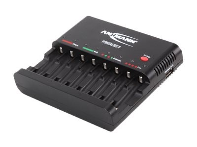 Ansmann Powerline 8 - Batterieladegerät / Stromadapter (USB)