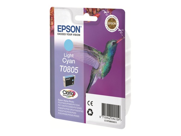 Epson T0805 - 7.4 ml - hell Cyan - Original - Blisterverpackung