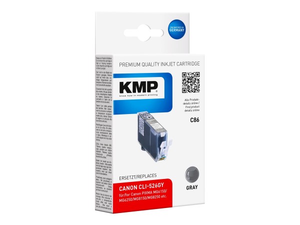 KMP C86 - 9 ml - Grau - Tintenpatrone (Alternative zu: Canon CLI-526GY, Canon 4544B001)