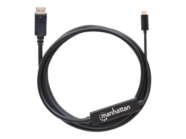 Manhattan USB-C to DisplayPort Cable, 4K, 2m, Male to Male, 3840x2160@60Hz; 4K Ultra HD Video Aspect