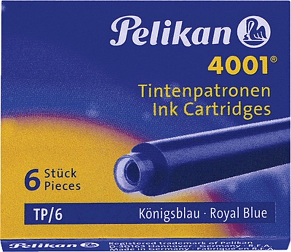 Pelikan TP/6 Blue - Tinte auf Pigmentbasis - Blau - 6 Stück(e)