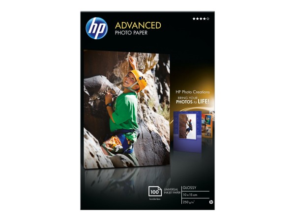 HP Advanced Glossy Photo Paper - Glänzend - 100 x 150 mm