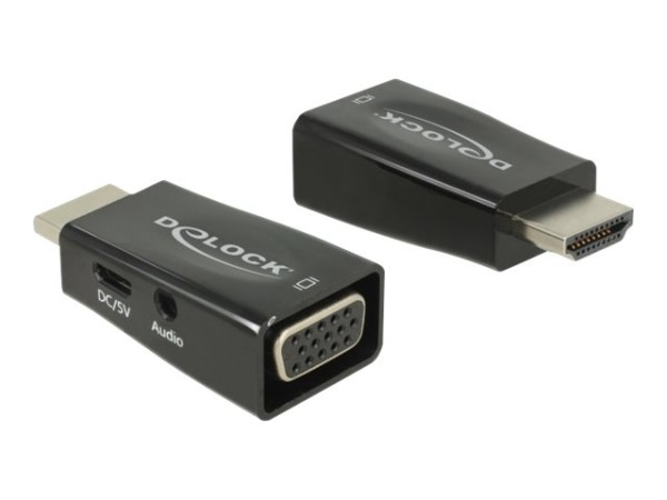 Delock Adapter HDMI-A Stecker > VGA Buchse mit Audio