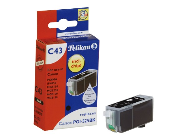 Pelikan C43 - 19 ml - Schwarz - Tintenpatrone (Alternative zu: Canon PGI-525PGBK)